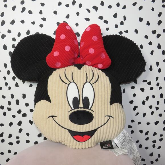 Disney Minnie Mouse Face Shaped Decorative Pillow - Picture 1 of 6